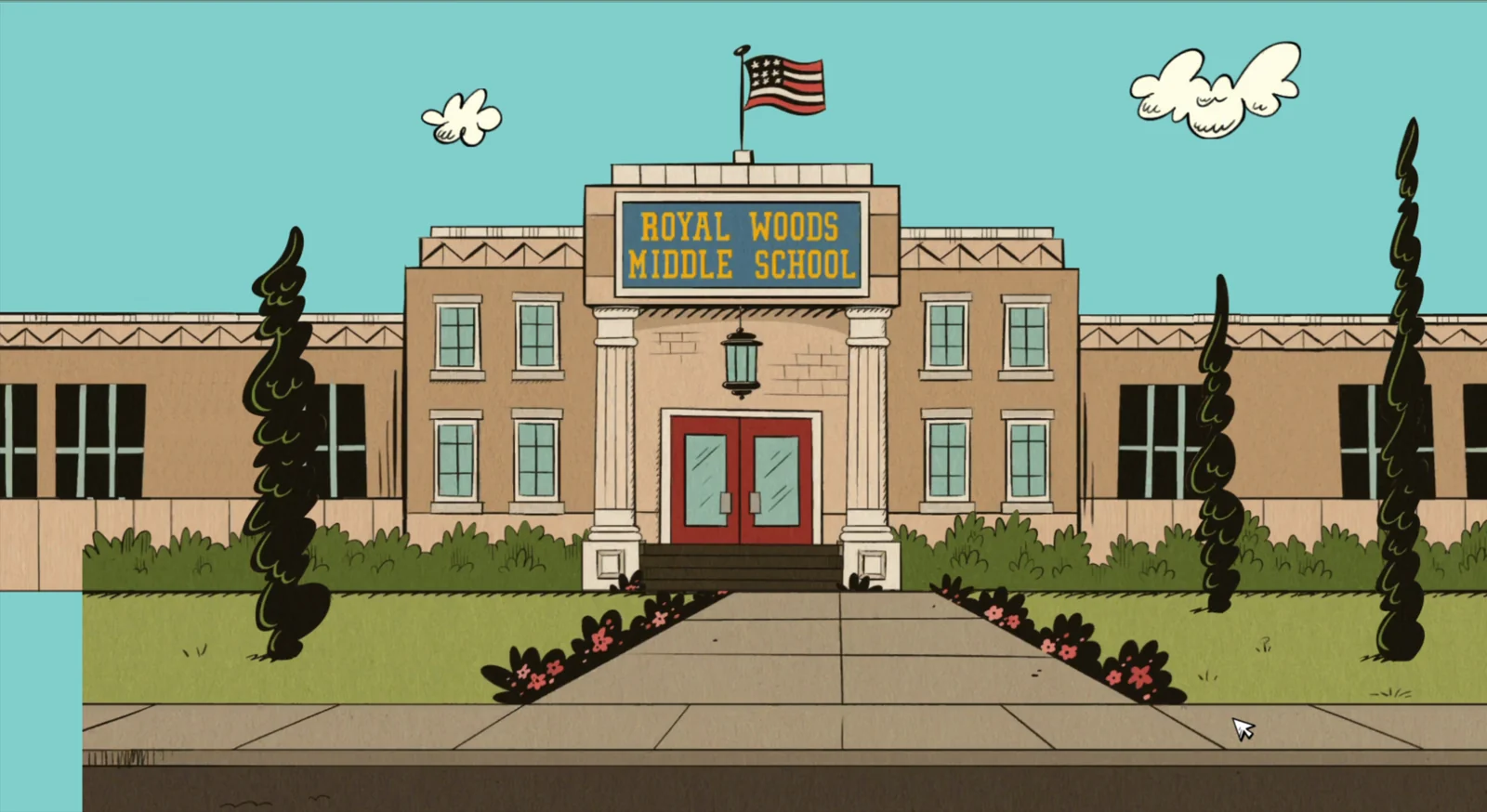 The academy entrance: Royal Woods Middle School